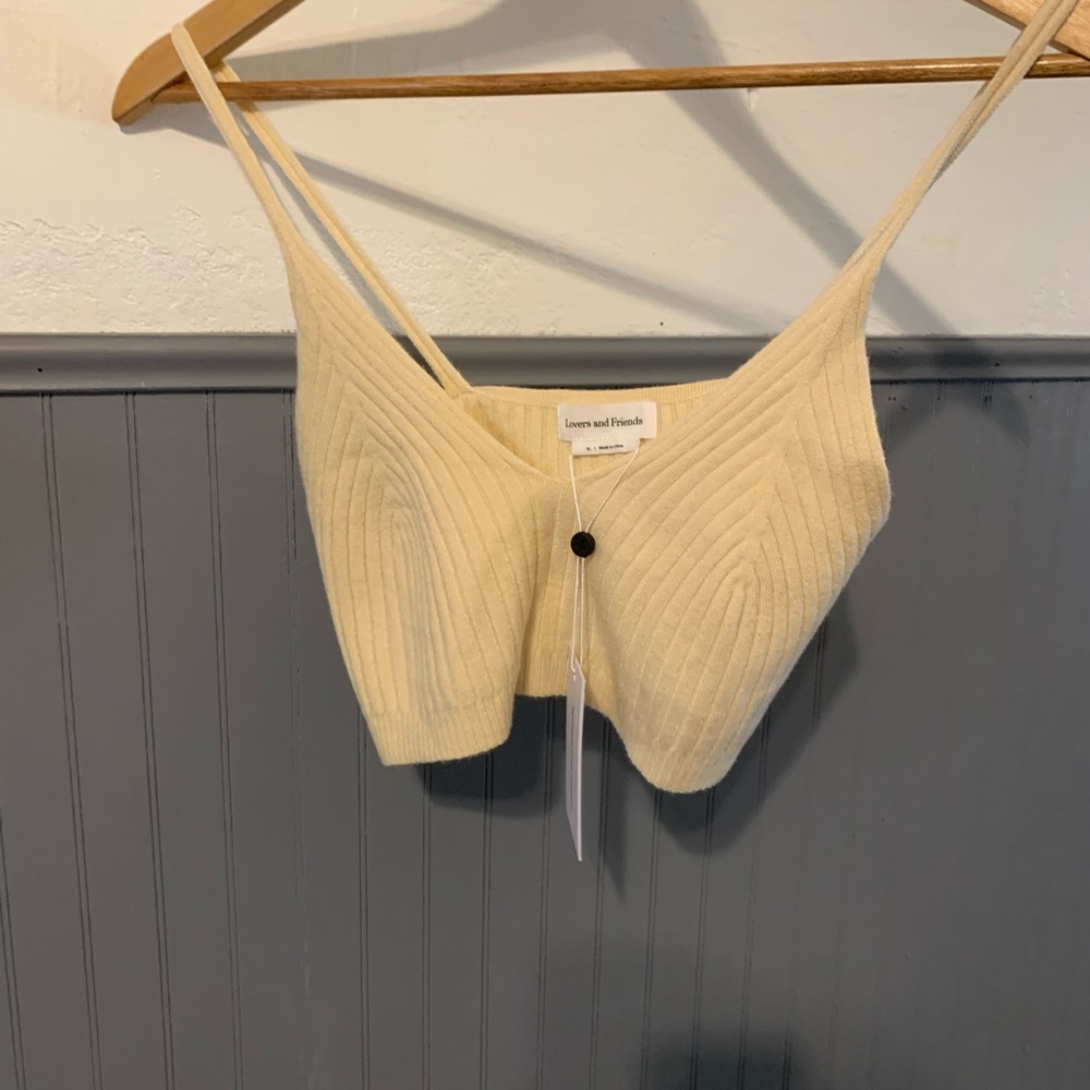 Lovers + Friends Cream Ribbed Top - Picture 3 of 7